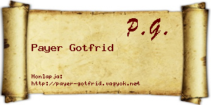 Payer Gotfrid névjegykártya